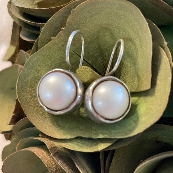 Silpada Pearl ‘Margarite’ Drop Sterling Silver Earrings W1750 - Picture 6 of 15